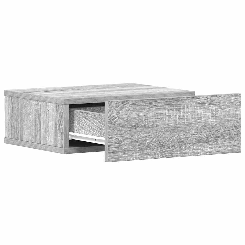 vidaXL Hängende Nachttische 2 Stk. Grau Sonoma 40x30x15 cm