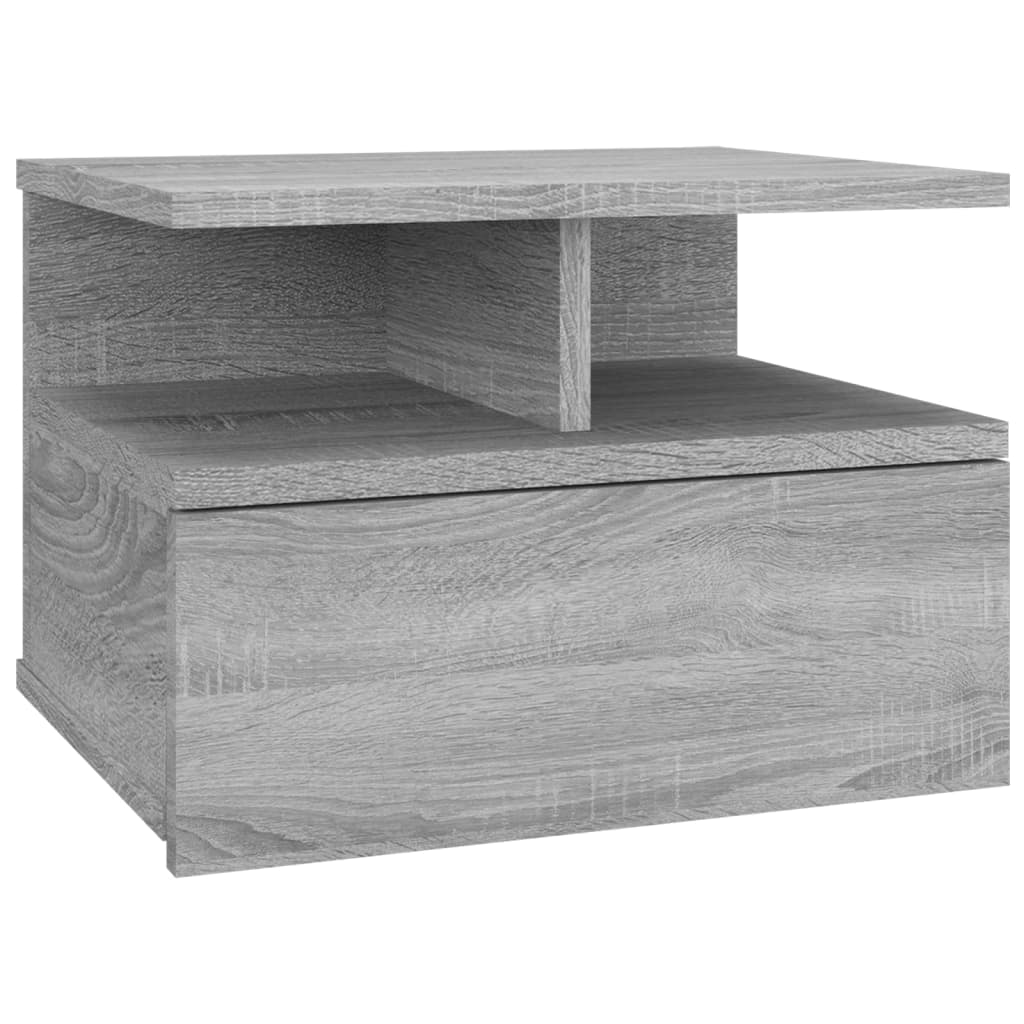 vidaXL Nachttisch 2Stk. Hängend Grau Sonoma 40x31x27 cm Holzwerkstoff