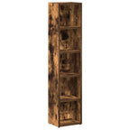 vidaXL CD-Regale 2 Stk. Räuchereiche 21x16x93,5 cm Holzwerkstoff