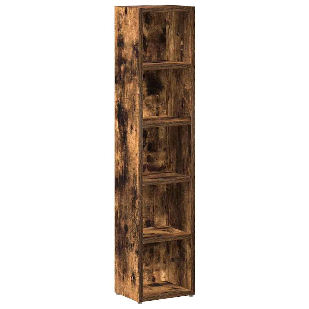 vidaXL CD-Regale 2 Stk. Räuchereiche 21x16x93,5 cm Holzwerkstoff
