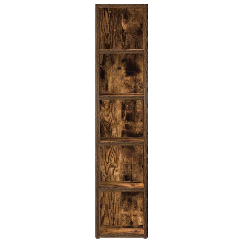 vidaXL CD-Regale 2 Stk. Räuchereiche 21x16x93,5 cm Holzwerkstoff