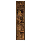 vidaXL CD-Regale 2 Stk. Räuchereiche 21x16x93,5 cm Holzwerkstoff