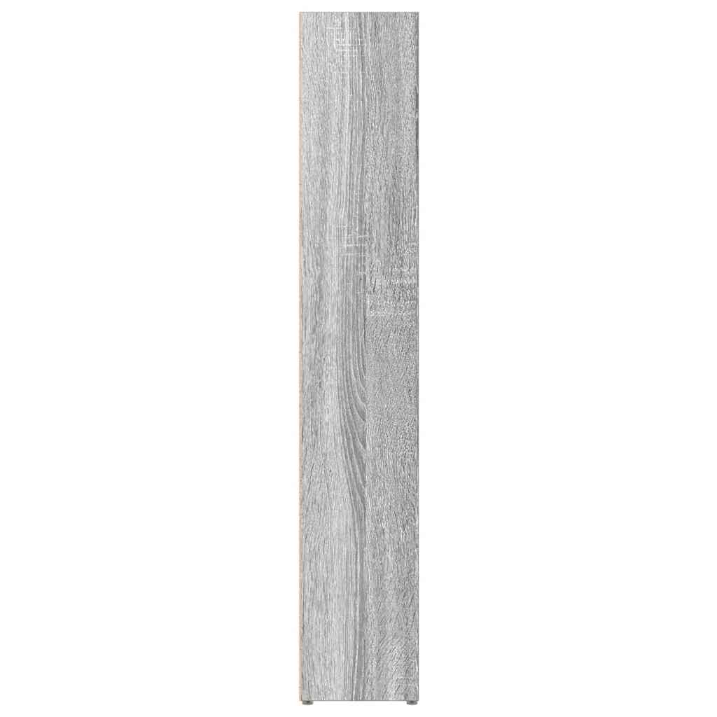 vidaXL CD-Regale 2 Stk. Grau Sonoma 21x16x93,5 cm Holzwerkstoff