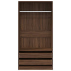 vidaXL Kleiderschrank Braun Eiche-Optik 100x50x200 cm Holzwerkstoff