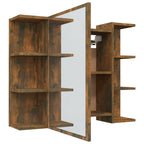 vidaXL Bad-Spiegelschrank Räuchereiche 80x20,5x64 cm Holzwerkstoff