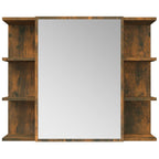 vidaXL Bad-Spiegelschrank Räuchereiche 80x20,5x64 cm Holzwerkstoff