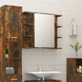 vidaXL Bad-Spiegelschrank Räuchereiche 80x20,5x64 cm Holzwerkstoff