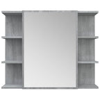 vidaXL Bad-Spiegelschrank Grau Sonoma 80x20,5x64 cm Holzwerkstoff