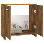 vidaXL Badschrank Räuchereiche 60x33x60 cm Holzwerkstoff