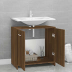vidaXL Badezimmerschrank Braun Eichen-Optik 60x33x60 cm Holzwerkstoff