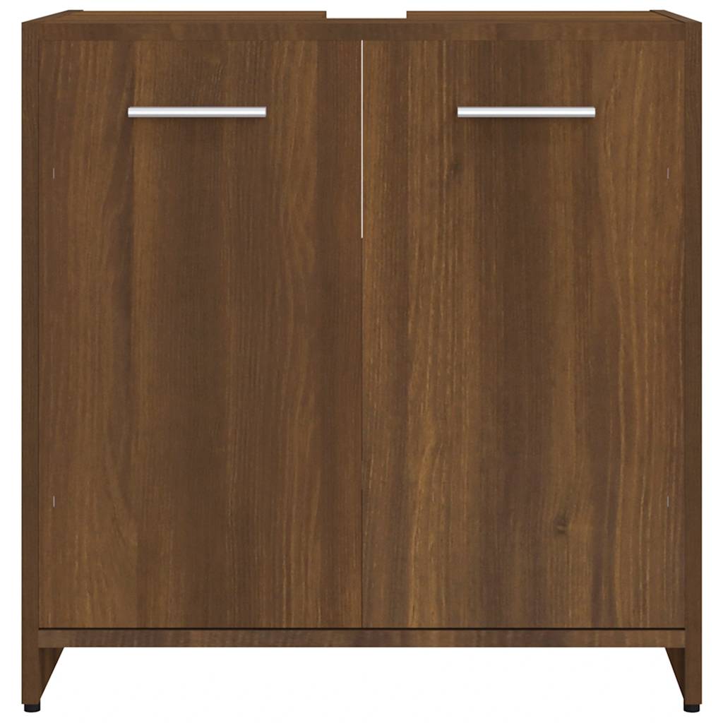 vidaXL Badezimmerschrank Braun Eichen-Optik 60x33x60 cm Holzwerkstoff