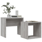 vidaXL Satztische 2 Stk. Grau Sonoma Holzwerkstoff