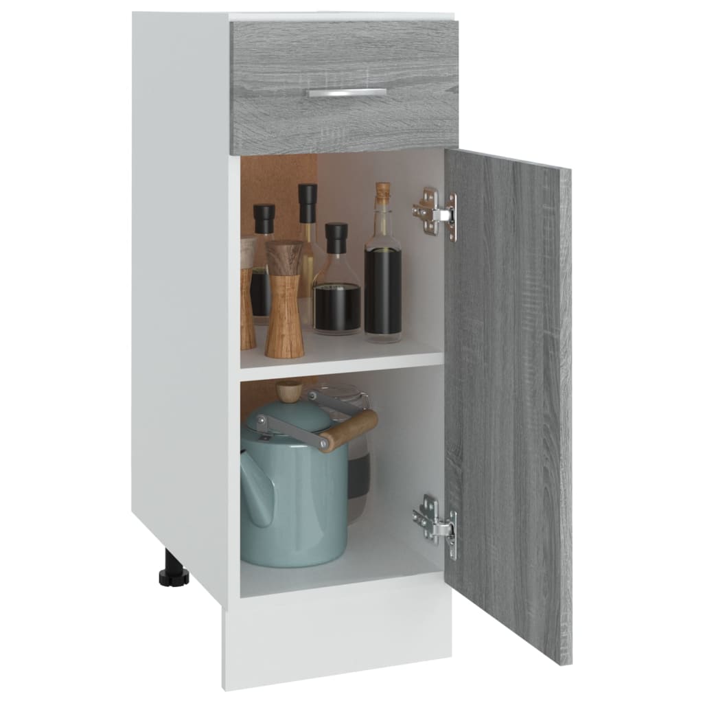 vidaXL Unterschrank mit Schublade Lyon Grau Sonoma 30x46x81,5 cm