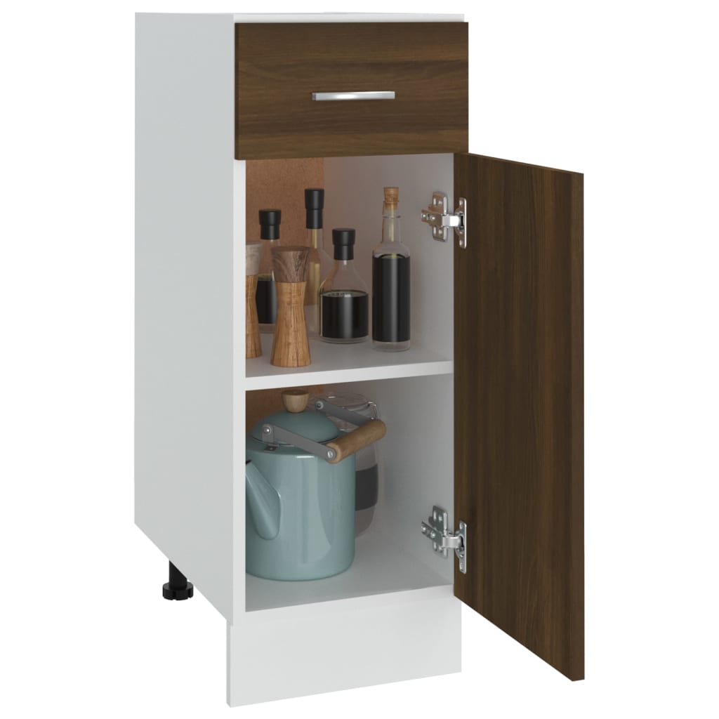 vidaXL Unterschrank mit Schublade Lyon Braun Eichen-Optik 30x46x81,5 cm