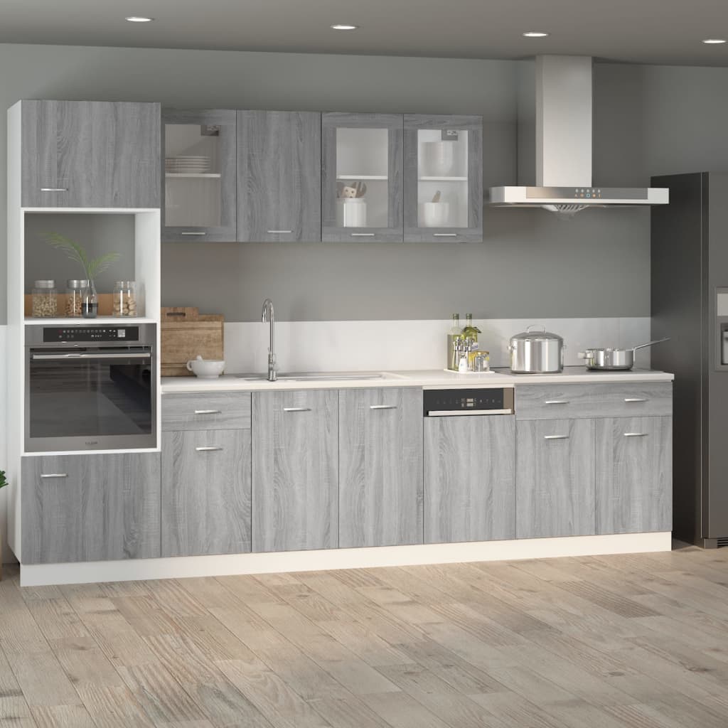 vidaXL Unterschrank mit Schublade Grau Sonoma 80x46x81,5 cm