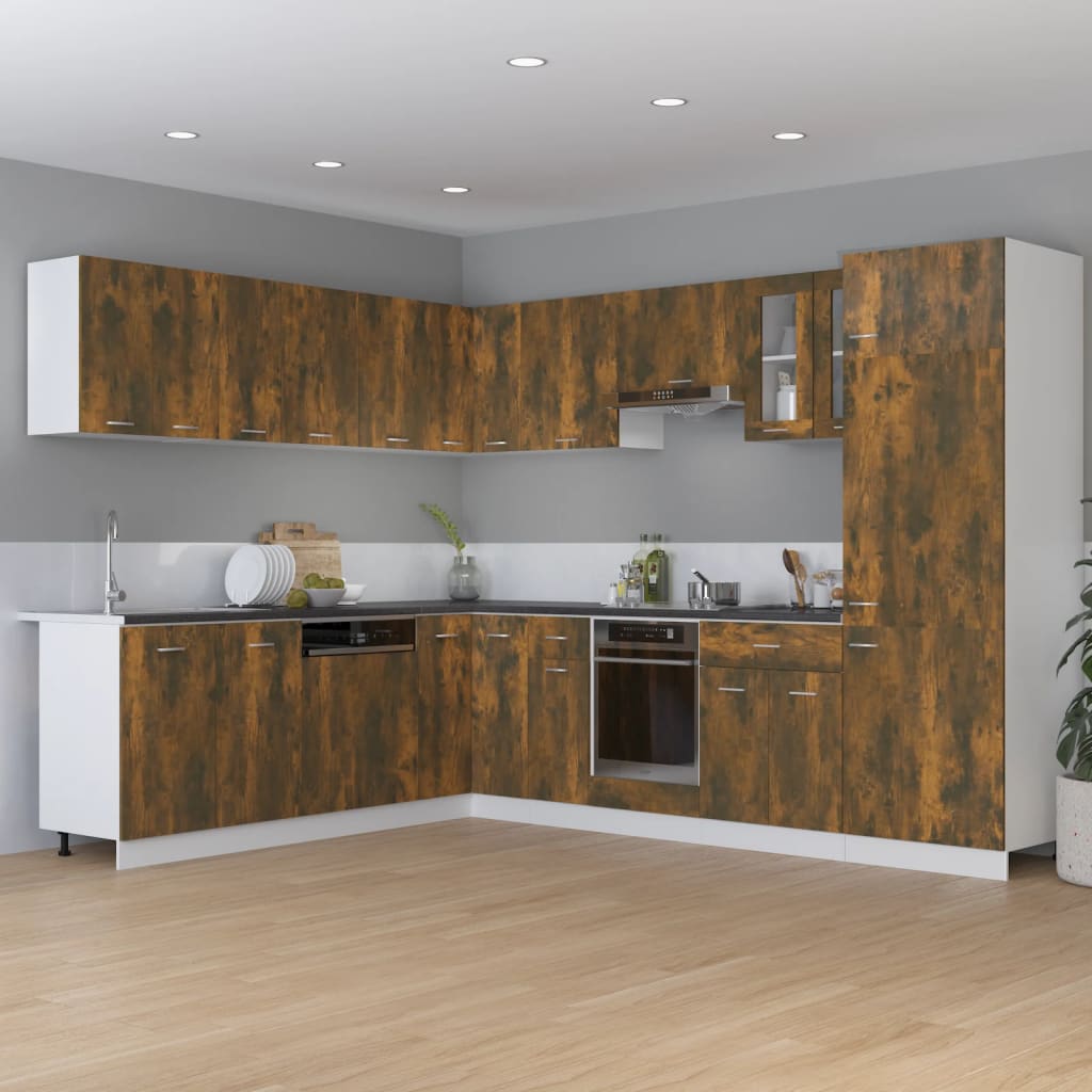 vidaXL Küchenschrank Lyon Räuchereiche 75,5x75,5x81,5 cm Holzwerkstoff