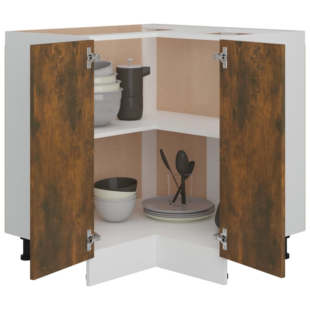 vidaXL Küchenschrank Lyon Räuchereiche 75,5x75,5x81,5 cm Holzwerkstoff