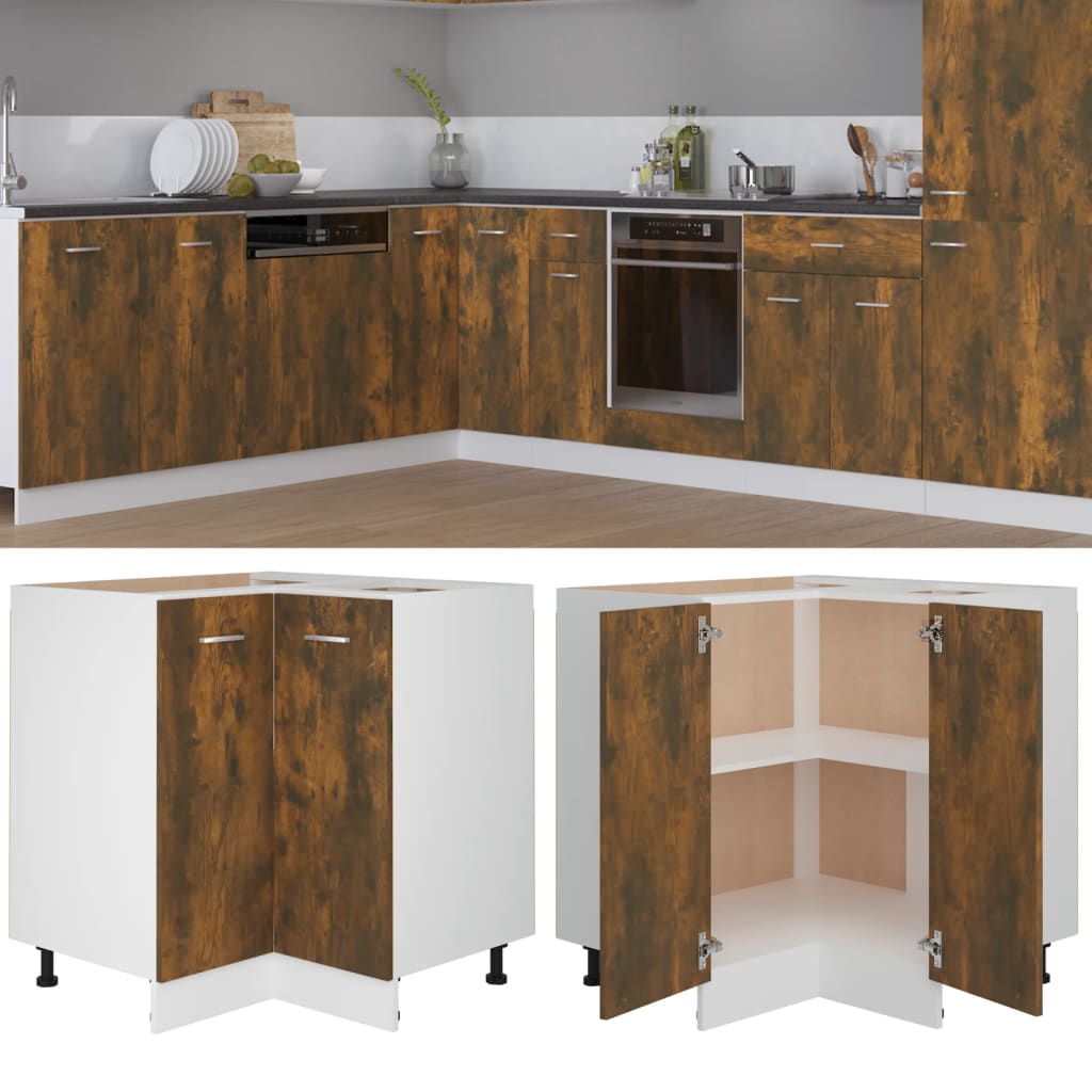 vidaXL Küchenschrank Lyon Räuchereiche 75,5x75,5x81,5 cm Holzwerkstoff