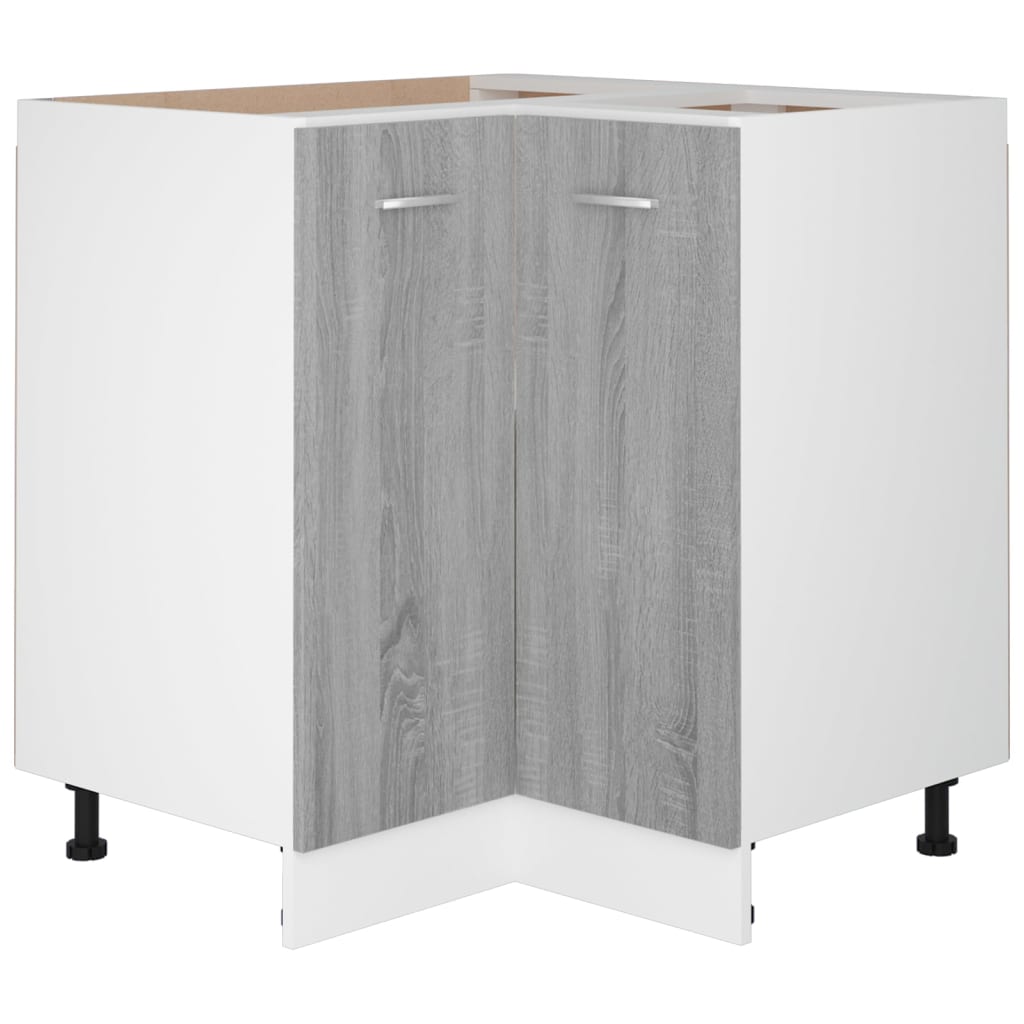 vidaXL Küchenschrank Lyon Grau Sonoma 75,5x75,5x81,5 cm Holzwerkstoff