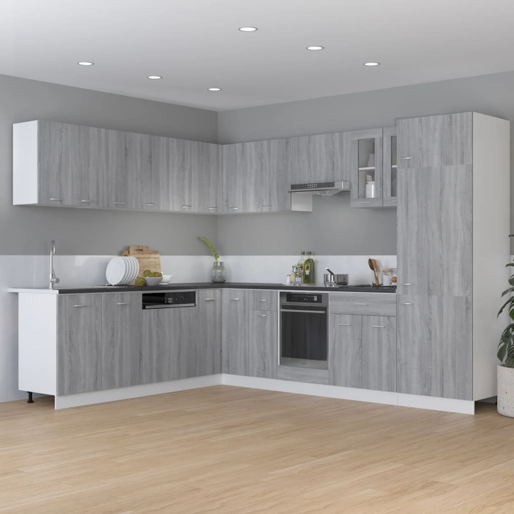 vidaXL Küchenschrank Lyon Grau Sonoma 75,5x75,5x81,5 cm Holzwerkstoff