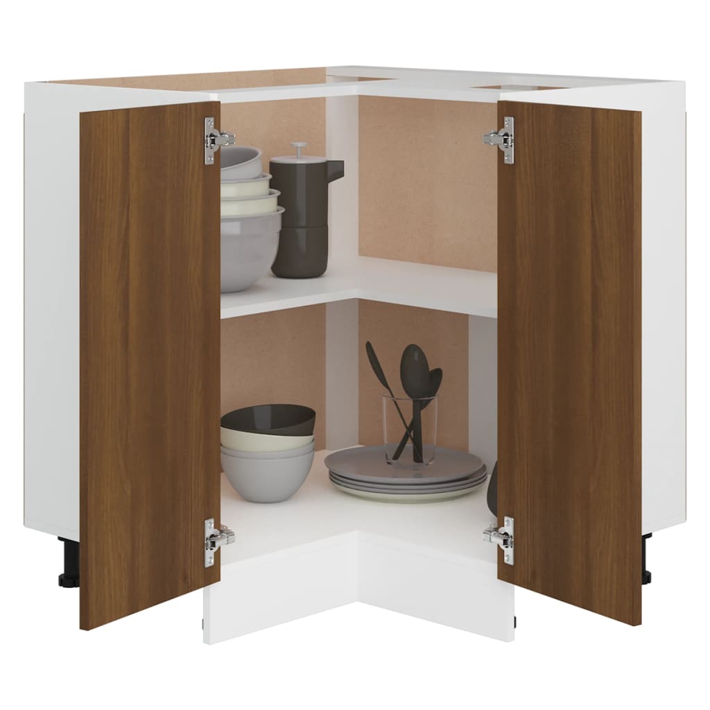 vidaXL Küchenschrank Braun Eichen-Optik 75,5x75,5x81,5cm Holzwerkstoff