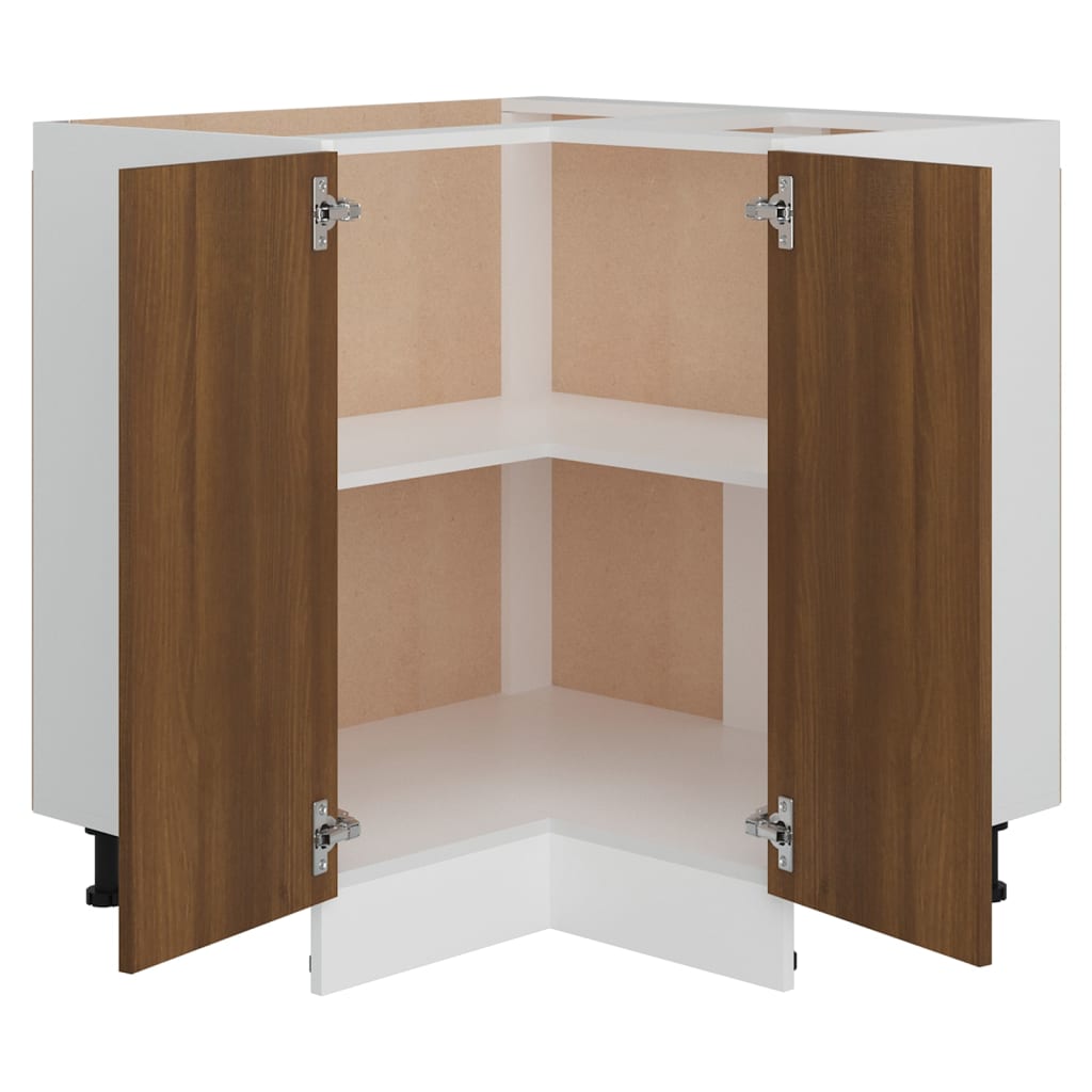 vidaXL Küchenschrank Braun Eichen-Optik 75,5x75,5x81,5cm Holzwerkstoff