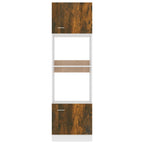 vidaXL Mikrowellenumbauschrank Lyon Räuchereiche 60x57x207 cm Holzwerkstoff
