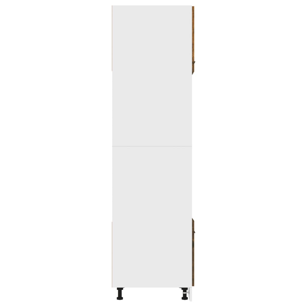 vidaXL Mikrowellenumbauschrank Lyon Räuchereiche 60x57x207 cm Holzwerkstoff
