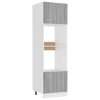 vidaXL Mikrowellenumbauschrank Lyon Grau Sonoma 60x57x207 cm Holzwerkstoff