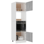 vidaXL Mikrowellenumbauschrank Lyon Grau Sonoma 60x57x207 cm Holzwerkstoff