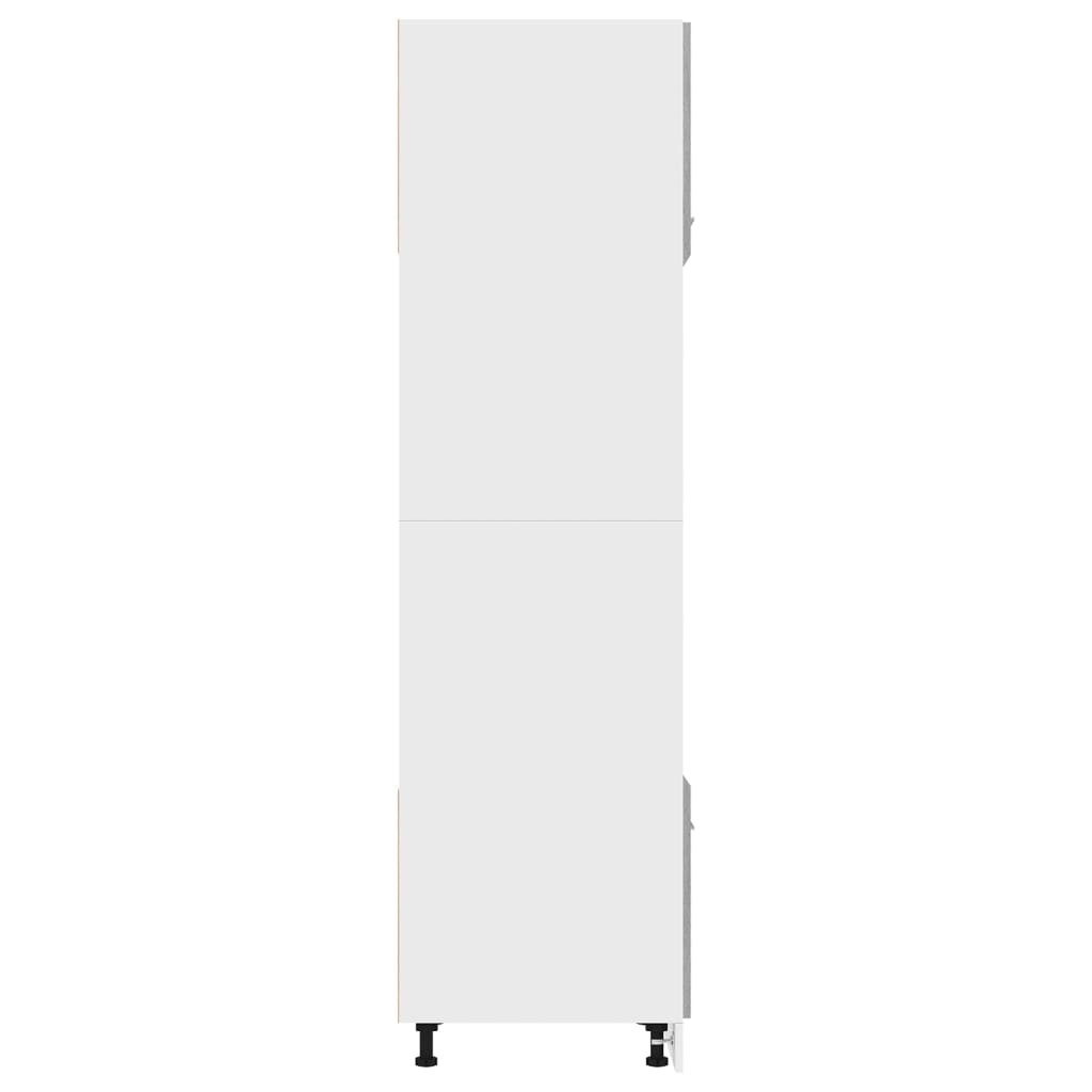 vidaXL Mikrowellenumbauschrank Lyon Grau Sonoma 60x57x207 cm Holzwerkstoff