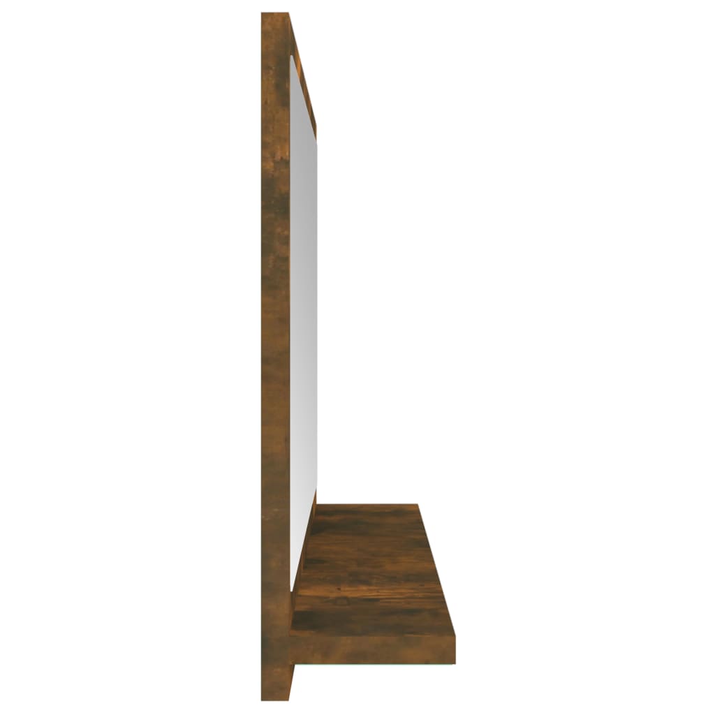 vidaXL Badspiegel Räuchereiche 40x10,5x37 cm Holzwerkstoff