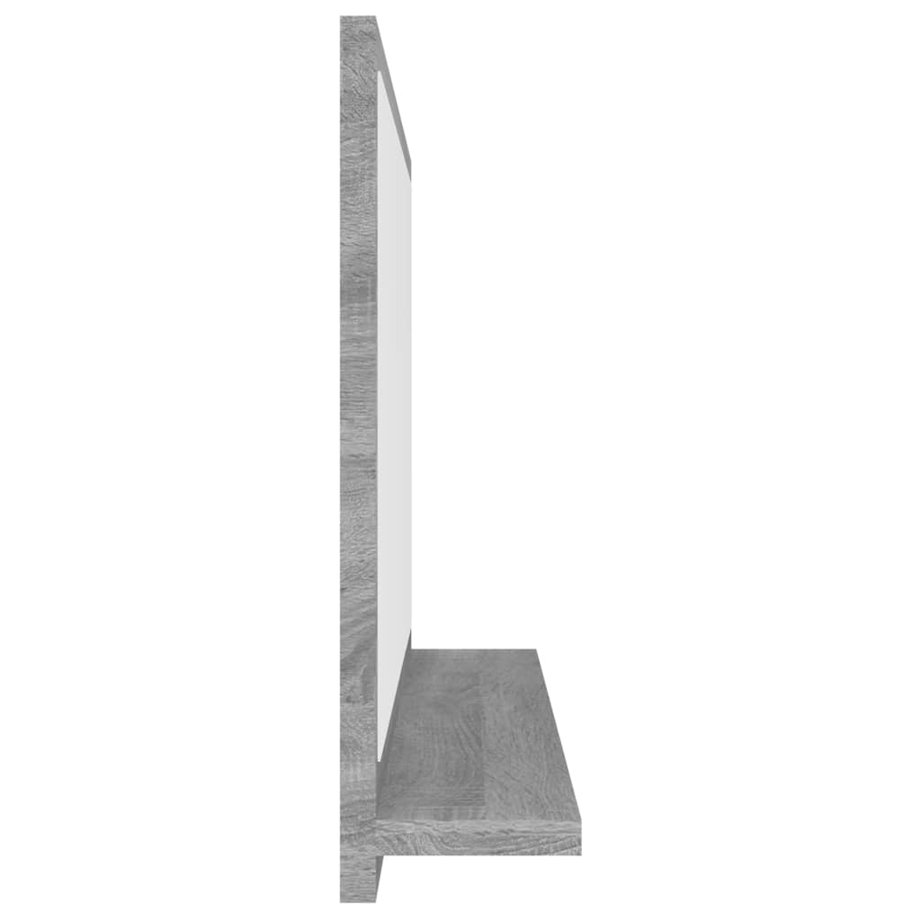 vidaXL Badspiegel Grau Sonoma 40x10,5x37 cm Holzwerkstoff