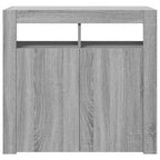 vidaXL Sideboard mit LED-Beleuchtung Grau Sonoma 80x35x75 cm