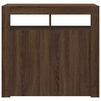 vidaXL Sideboard mit LED-Beleuchtung Braun Eichen-Optik 80x35x75 cm