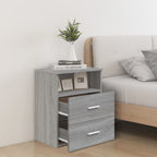 vidaXL Nachttisch Grau Sonoma 50x32x60 cm