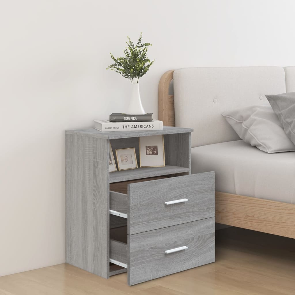 vidaXL Nachttisch Grau Sonoma 50x32x60 cm