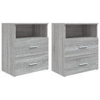 vidaXL Nachttische 2 Stk. Grau Sonoma 50x32x60 cm