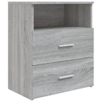 vidaXL Nachttische 2 Stk. Grau Sonoma 50x32x60 cm