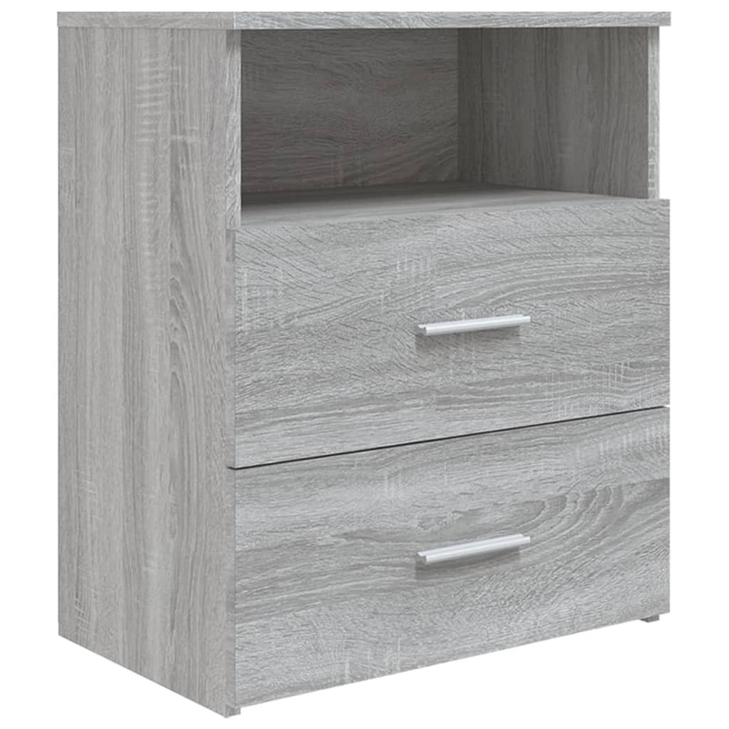 vidaXL Nachttische 2 Stk. Grau Sonoma 50x32x60 cm