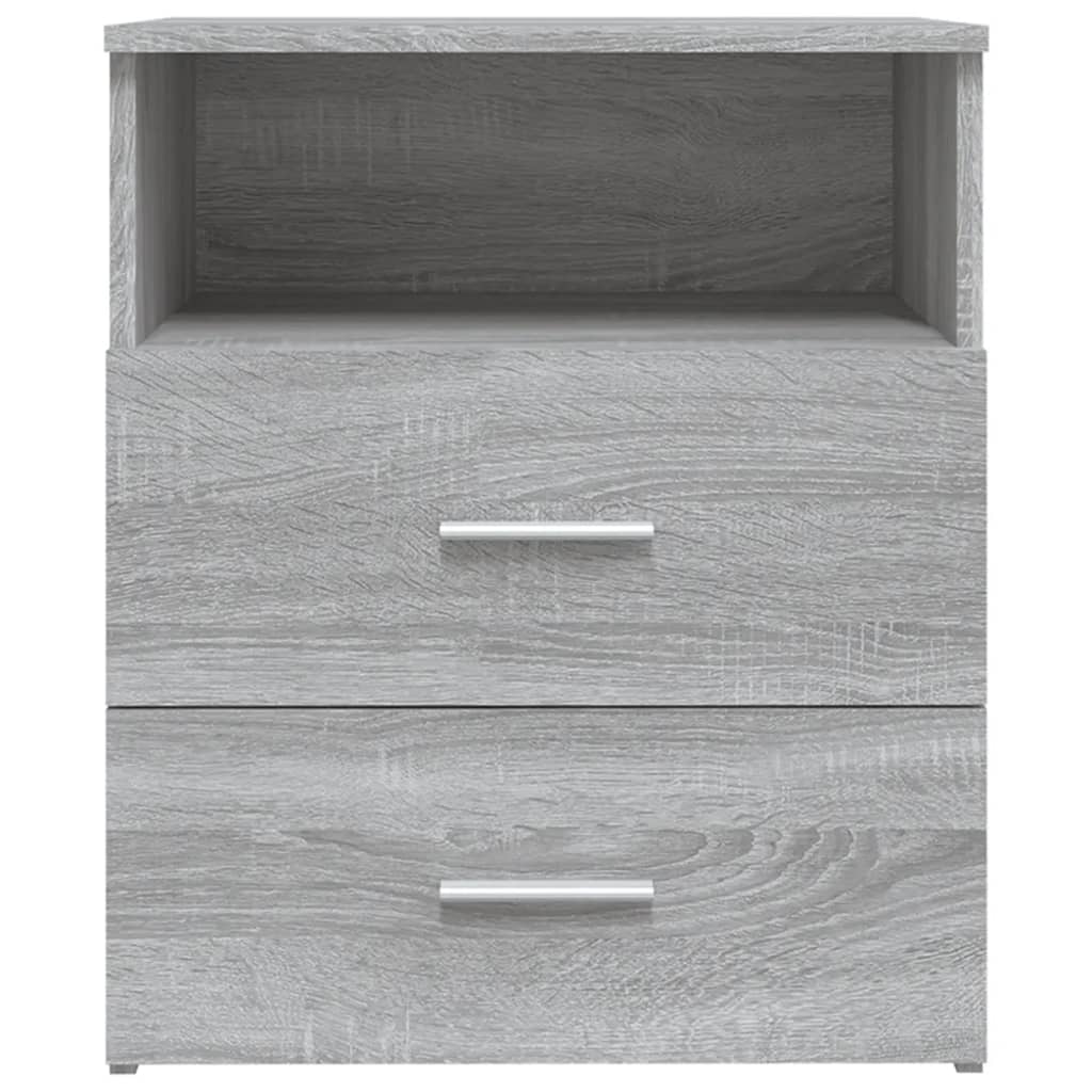 vidaXL Nachttische 2 Stk. Grau Sonoma 50x32x60 cm
