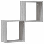 vidaXL Würfelregale 2 Stk. Grau Sonoma 30x15x30 cm