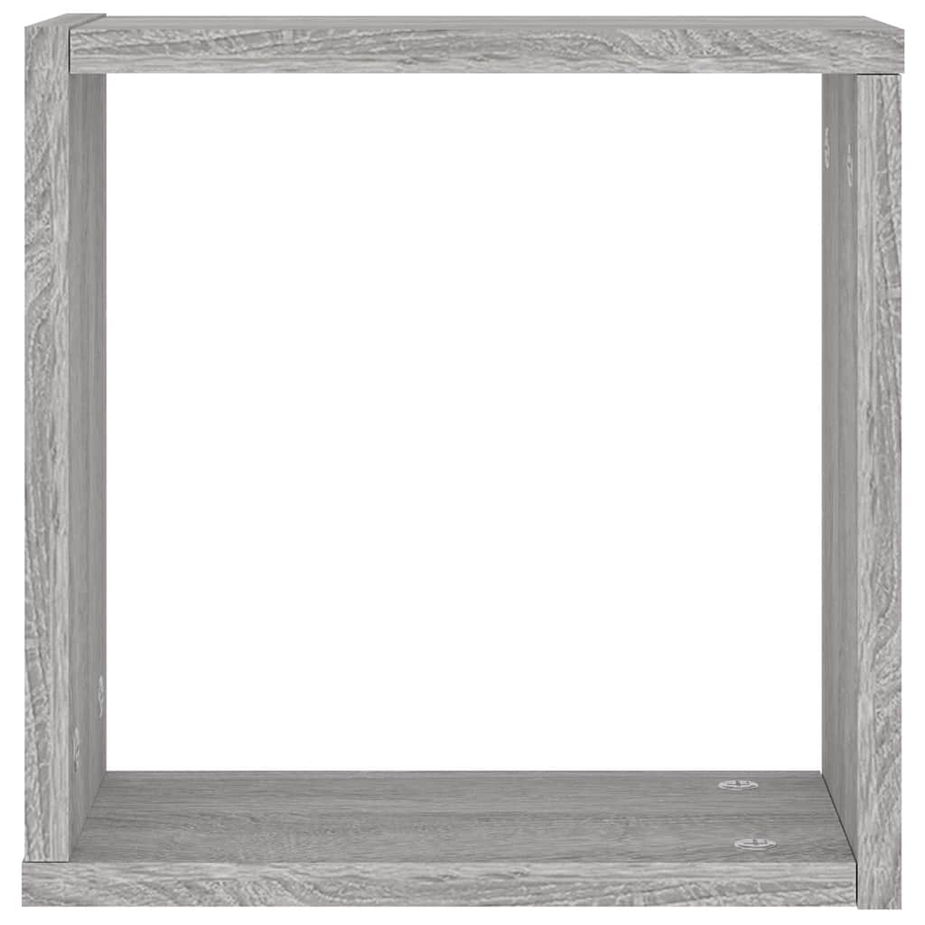 vidaXL Würfelregale 2 Stk. Grau Sonoma 30x15x30 cm