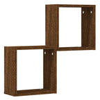 vidaXL Würfelregale 2 Stk. Braune 30x15x30 cm