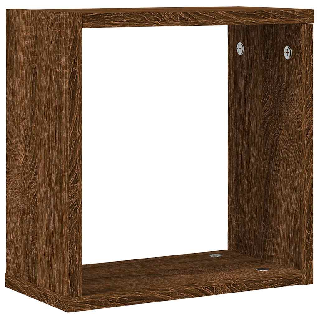 vidaXL Würfelregale 2 Stk. Braune 30x15x30 cm