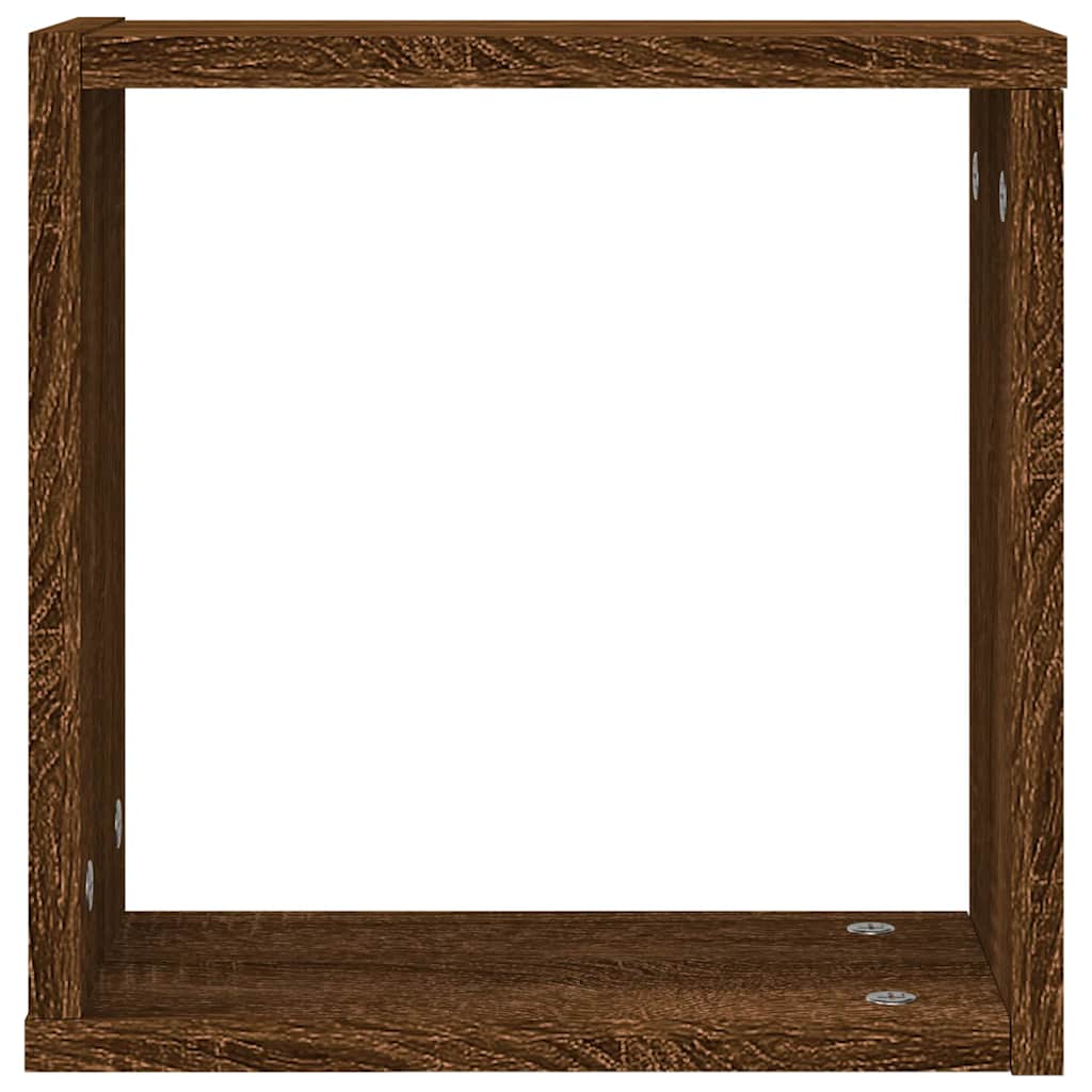 vidaXL Würfelregale 2 Stk. Braune 30x15x30 cm