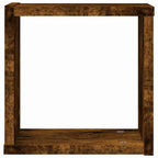 vidaXL Wandregale mit Regal 2 pcs Geräucherte Eiche 26 x 15 x 26 cm