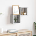 vidaXL Wandregale 2 pcs Graues Sonoma 26 x 15 x 26 cm Holzwerkstoff