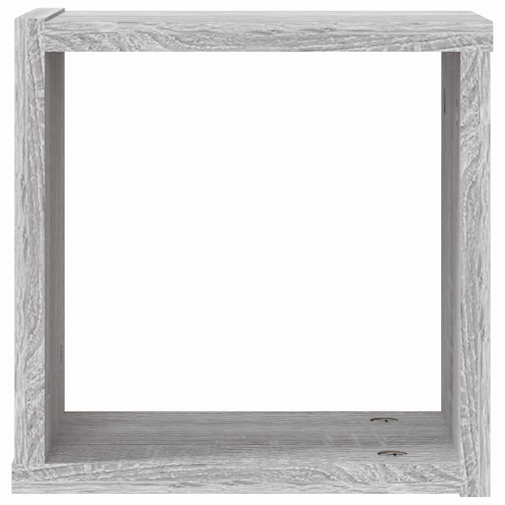 vidaXL Wandregale 4 pcs Graues Sonoma 26 x 15 x 26 cm Holzwerkstoff