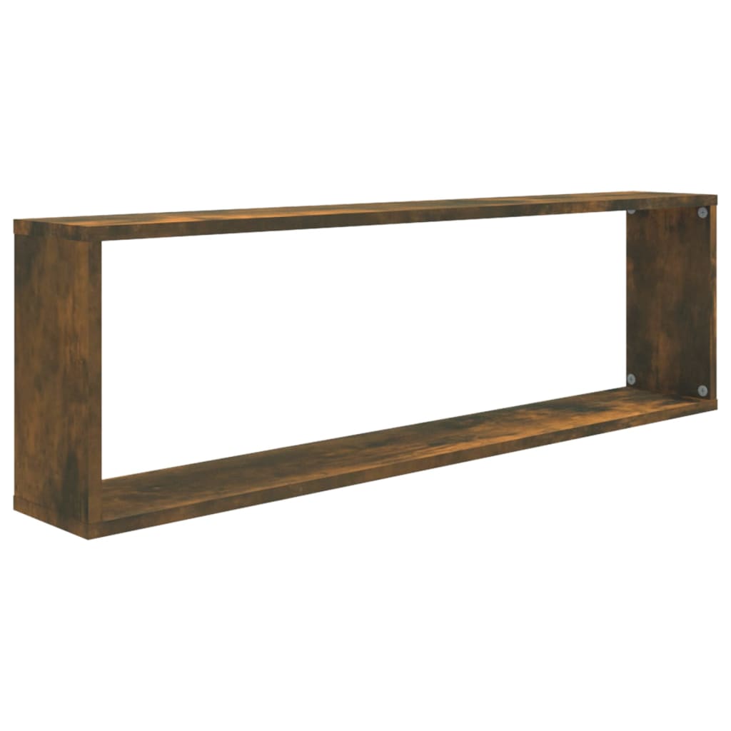vidaXL Wandregale 4 Stk. Räuchereiche 100x15x30 cm Holzwerkstoff